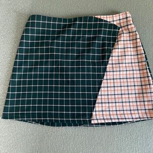 Urban Outfitters Mixed Plaid Mini Skirt